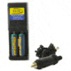Sakar 4 AA NiMh Batteries w/ Car Charger Rechargeable Battery Charger Kit CH-1900