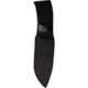 Salamandra Uro Fixed Blade Knife, 10.25in Overall, 5in Satin 1.4116 Stainless Steel Blade, Black Canvas Micarta Handle, Black Leather Belt Sheath, 242 221