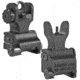 Samson Aluminum Top Mounted Deployable Front and Rear Sight, AR-15, A2 Extended Height Front, Black, QF-EXT-A2-A2 PKG