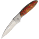 Santa Fe Stoneworks Custom Kershaw Leek A/O Folding Knife, 4in Closed, 3in Bead Blast 14C28N Sandvik SS Blade, Spalted Beech Handle w/Red Coral Vein And Bead Blast SS Back Handle, 1660