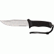 Sarge Fixed blade Hunter, 420 stainless partially serrated blade with sawbac, Checkered black rubber handle SK928