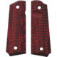 Savage Grips 1911 Grips, G10 Composite Construction, 3D Machined, Design 02, Red, 8002RD