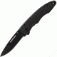 Schrade SCH401 Folding Knife,2.70in,Black Aluminum Handle,Black Drop Point Plain SCH401ALBK
