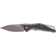 Schrade SCH706CP Carb Fib Slab Ti Folding Knives, 2.95 in, 9Cr18MoV Stainless Steel, Drop Point, Black/Gray, Carbon Fiber and Aluminum, 1084292