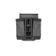 Scorpus Double Magazine Pouch for .45/10mm Single-Stack 1911 Steel Magazines w/ Swivel, Paddle and Belt, Black, SC-PS1911SB