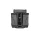 Scorpus Double Magazine Pouch for .45/10mm Single-Stack 1911 Steel Magazines w/ Swivel, Paddle and Belt, Black, SC-PS1911SB