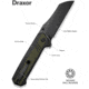 SENCUT Draxor Flipper &amp; Thumb Stud Knife Green / Black G10 Handle 3.7inch Black 9cr18mov Blade S24035-2