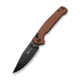 SENCUT Glenspar Folding Knife, 3.45in, 9Cr18MoV, Clip Point Blade, Canvas Micarta Brown Handle, S25046-3