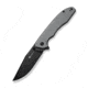 SENCUT Sylor Flipper &amp; Thumb Stud Knife Gray G10 Handle (3.35" Black D2 Blade)