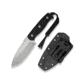 Toxodon Fixed Blade Knife 4.57&quot; Satin 9Cr18MoV Drop Point Plain Edge Blade, Black G10 Handle &amp; Kydex Sheath