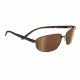 Serengeti Trapani Sunglasses - Satin Dark Brown Tortoise Frame, Drivers Gold Polarized Lenses 7600