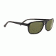 Serengeti Volterra Sunglasses - Satin Black/Gray Stripe Frame, 555nm Polarized Lenses 7593