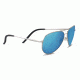 Serengeti Carrara, Polarized 555nm Blue, Aviator , Unisex, Shiny Silver, Medium 8547