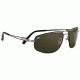 Serengeti Augusto Sunglasses 7225 - Shiny Gunmetal / Black Tannery Frame, 555nm Polarized Lens