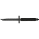 Shadow Tech Scorpion Fixed Knife, black finish O1 tool steel cylindrical blade, Black paracord wrapped handle STK015