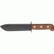 Sheffield MOD Pattern Fixed Knife, black phosphate coated carbon steel blade, Brown wood handle SHE003
