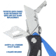 Sheffield Quick Change Lock Back Utility Folding Knife, 4in, ABS Handle, Blue, 12119