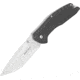 Sheffield Shiloh Linerlock A/O Folding Knife, 4.5in Closed, 3.5in Satin 420 SS Drop Point, Black Sculpted G10 Handle, Thumb Stud, Pocket Clip, Black, 12166