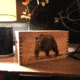 Sheffield Standard Pine Craft Box, Bear Design, Brown, 12650-4