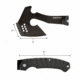 Sheffield Standoff 6in Axe, 6in 420 Stainless Steel Blade with Black Oxide Finish, Scalloped Black ABS Handle, 12153