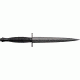 Sheffield Sykes Fairbairn Fixed Knife, black finish carbon steel dagger blade, Black finish knurled handle SHE006