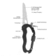 Sheffield Wilco 4-In-1 Carabiner Multi-Tool, Black, 12173