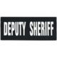 Shellback Tactical Deputy Sheriff ID Placard, Hook Back, 2 x 5inch, White on Black, One Size Fits Most, SBT-X213230-DSH-WB
