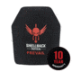 Shellback Tactical Prevail Series 1155 Level IV Single Curve 10 x 12 Hard Armor Plate, Black, 10 x 12, SBT-1155-BK
