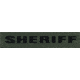 Shellback Tactical Sheriff ID Placard, Hook Back, 1 x 5in?h, Black on Olive, One Size Fits Most SBT-X213231A-SH-BO