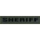 Shellback Tactical Sheriff ID Placard, Hook Back, 1 x 5inch, Black on Olive, One Size Fits Most, SBT-X213231A-SH-BO
