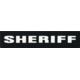 Shellback Tactical Sheriff ID Placard, Hook Back, 1 x 5inch, White on Black, One Size Fits Most, SBT-X213231A-SH-WB