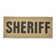 Shellback Tactical Sheriff ID Placard, Hook Back, 2 x 5inch, Black on Coyote, One Size Fits Most, SBT-X213230-SH-BC