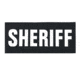 Shellback Tactical Sheriff ID Placard, Hook Back, 2 x 5in?h, White on Black, One Size Fits Most SBT-X213230-SH-WB
