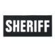 Shellback Tactical Sheriff ID Placard, Hook Back, 2 x 5inch, White on Black, One Size Fits Most, SBT-X213230-SH-WB
