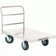 Shop Fox Heavy Steel Platform Truck, Removable Handle, 2,000 lb. Capacity, 8 in. Pneumatic Tires, 48 in L D3240