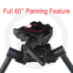 Sierra 7 Extended Length Bipod w/18-24in Fully Extended Rubber Feet, Black, 380-978