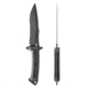 Skallywag Tactical Riptide Spear Point Fixed Blade Knife, 6.35 in, D2, Spear Point Blade, G10 Handle, Black, Riptide Spear Point-Black