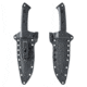 Skallywag Tactical Riptide Spear Point Fixed Blade Knife, 6.35 in, D2, Spear Point Blade, G10 Handle, Black, Riptide Spear Point-Black