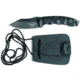 Skallywag Tactical The Mini Fixed Blade, 2 in, 420 Stainless Steel, G10 Scalloped Textured Scale Handle, Black, The Mini