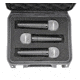 SKB Cases Injection Molded Microphone Case, 3 Mics, Black, 3I-0907-MC3