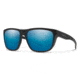 Smith Barra Sunglasses, Matte Black Frame, ChromaPop Polarized Blue Mirror Lens, 20126800360QG