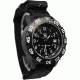 Smith&amp;Bradley Ltd. Sans-13 PVD Black-Coated 42mm Watch, Black Face/Black NATO Band Sans-black-BNATO