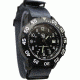 Smith&amp;Bradley Ltd. Sans-13 PVD Black-Coated 42mm Watch, Black Face/Gray NATO Band Sans-black-GNATO