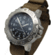 Smith&amp;Bradley Ltd. Sans-13 Stainless Steel 42mm Watch, Black-Silver Face/Coyote Tan NATO Band Sans-stainless-CTNATO