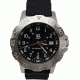 Smith&amp;Bradley Ltd. Sans-13 Stainless Steel 42mm Watch, Black-Silver Face/Rubber Black Band Sans-stainless-RBS