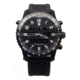 Smith&amp;Bradley Ltd. The Ambush Stainless Steel PVD Coated Tactical Watch,44mm,Matte Black Dial,Black NATO and TPU Rubber Strap AMBUSH PVD
