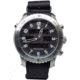 Smith&amp;Bradley Ltd. The Ambush Stainless Steel Tactical Watch,44mm,Black Dial,Black NATO and TPU Rubber Strap AMBUSH STAINLESS