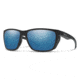 Smith Longfin Sunglasses, Matte Black Frame, ChromaPop Glass Polarized Blue Mirror Lens, 20522400359QG