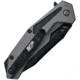 Smith &amp; Wesson M&amp;P Linerlock Folding Knife, 2.75 in, Black Stainless Steel, Rubberized Aluminum, Black/Gray Handle, 3.75in Closed, Thumb Stud, Pocket Clip, 1100040