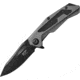 Smith &amp; Wesson M&amp;P Linerlock Folding Knife, 2.75 in, Black Stainless Steel, Rubberized Aluminum, Black/Gray Handle, 3.75in Closed, Thumb Stud, Pocket Clip, 1100040